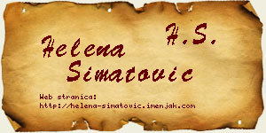 Helena Simatović vizit kartica